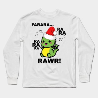 Funny Baby Dinosaur Christmas T Rex Men Boys Kids Xmas Gift Long Sleeve T-Shirt